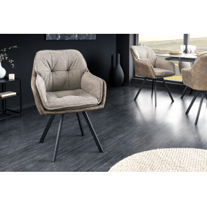 LOUNGER design szék - taupe INVICTA