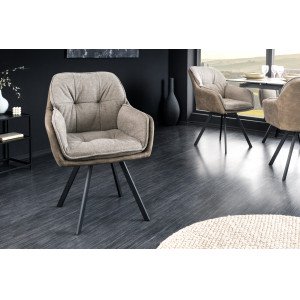 LOUNGER design szék - taupe INVICTA