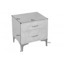 BOUTIQUE modern bársony éjjeliszekrény - sárga