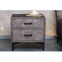 BOUTIQUE modern bársony éjjeliszekrény -szürke