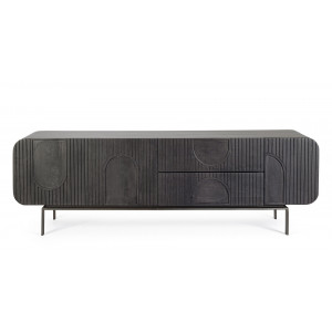 ORISSA BLACK modern mangófa TV-szekrény - 172cm