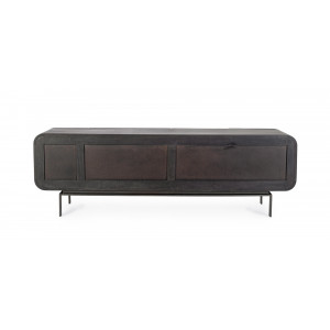 ORISSA BLACK modern mangófa TV-szekrény - 172cm
