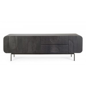 ORISSA BLACK modern mangófa TV-szekrény - 172cm