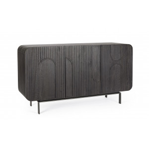 ORISSA BLACK modern mangófa komód - 145cm