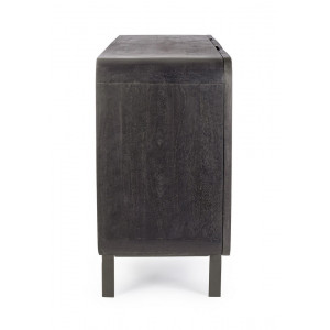 ORISSA BLACK modern mangófa komód - 145cm