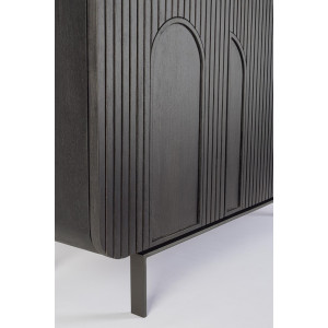 ORISSA BLACK modern mangófa komód - 145cm