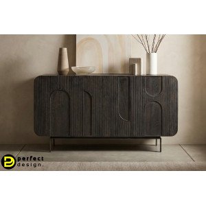 ORISSA BLACK modern mangófa komód - 145cm BIZZOTTO