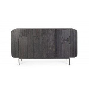 ORISSA BLACK modern mangófa komód - 145cm