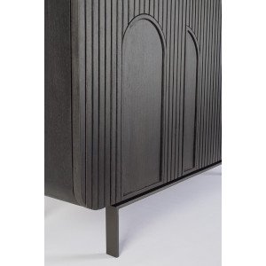ORISSA BLACK modern mangófa komód - 145cm