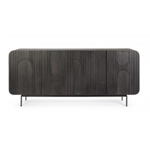 ORISSA BLACK modern mangófa komód - 180cm