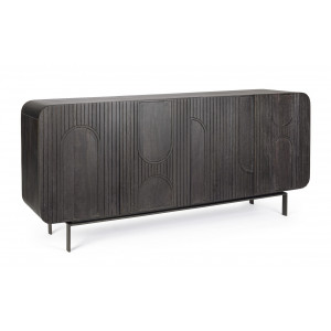 ORISSA BLACK modern mangófa komód - 180cm