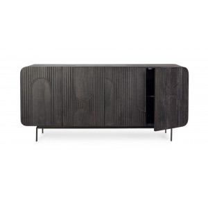 ORISSA BLACK modern mangófa komód - 180cm