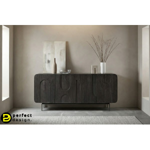 ORISSA BLACK modern mangófa komód - 180cm