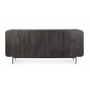 ORISSA BLACK modern mangófa komód - 180cm