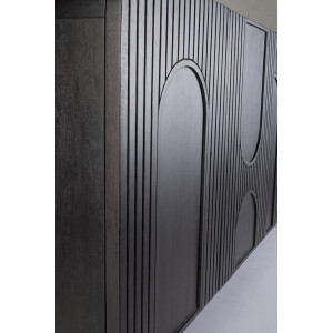 ORISSA BLACK modern mangófa komód - 180cm