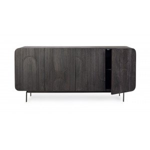 ORISSA BLACK modern mangófa komód - 180cm