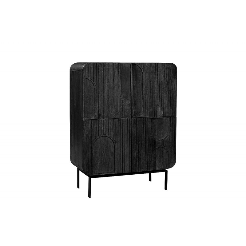 ORISSA BLACK modern mangófa szekrény - 90cm