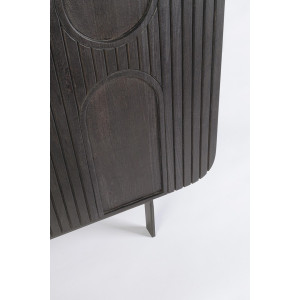 ORISSA BLACK modern mangófa szekrény - 90cm