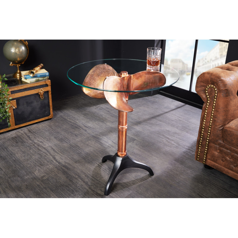 OCEAN design lerakóasztal - 73cm - réz