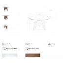 ESTREMERA prémium kerek étkezőasztal - 130/140/150cm