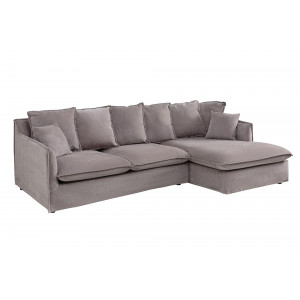 HEAVEN modern sarokkanapé - 255cm - taupe bársony