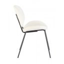 MADDIE modern boucle szék - fehér