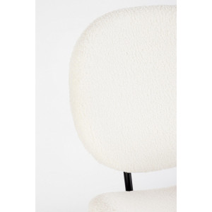 MADDIE modern boucle szék - fehér