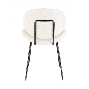 MADDIE modern boucle szék - fehér