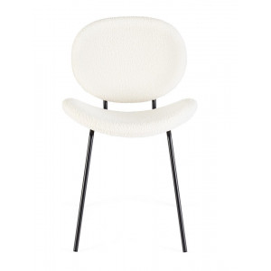 MADDIE modern boucle szék - fehér