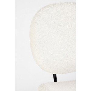 MADDIE modern boucle szék - fehér
