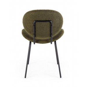 MADDIE modern boucle szék - zöld