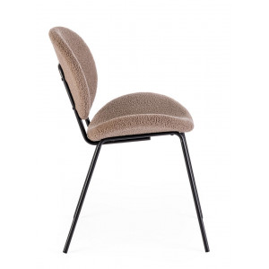 MADDIE modern boucle szék - barna