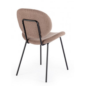 MADDIE modern boucle szék - barna