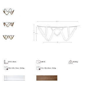 ESCALA prémium dohányzóasztal - 115cm