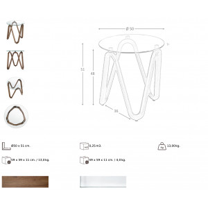 ESCALA prémium lerakóasztal - 50cm