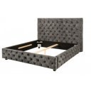 PARIS modern bársony ágykeret -  160x200cm - szürke