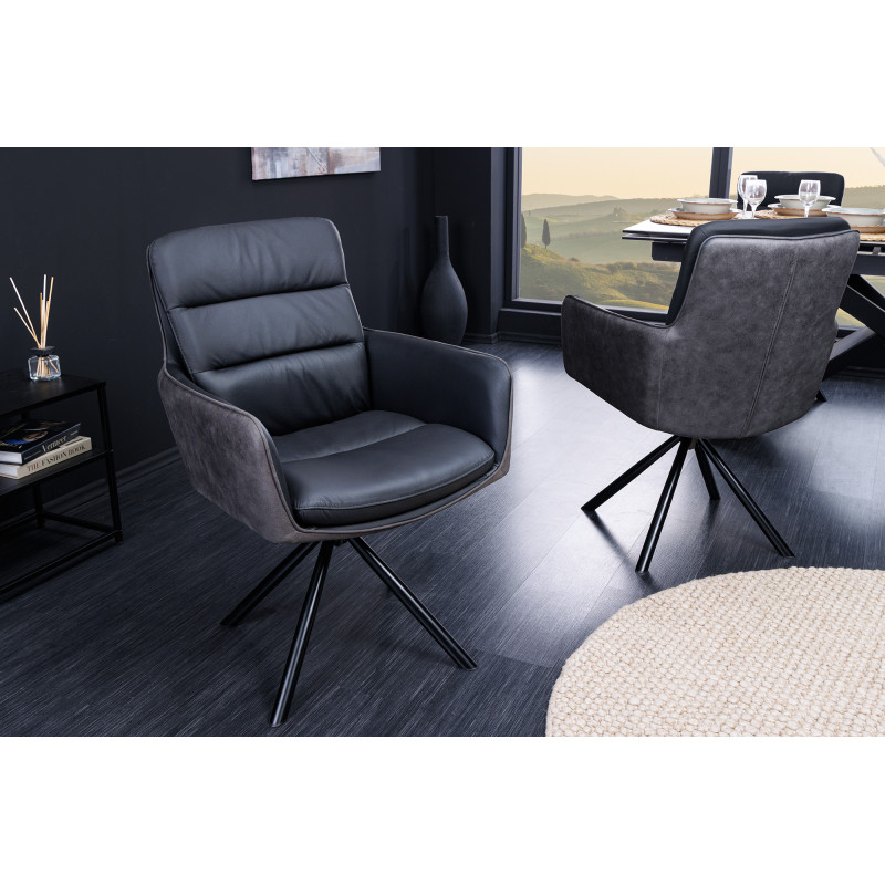 BIG GEORGE prémium bőr szék - antracit