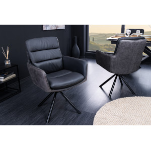 BIG GEORGE prémium bőr szék - antracit INVICTA