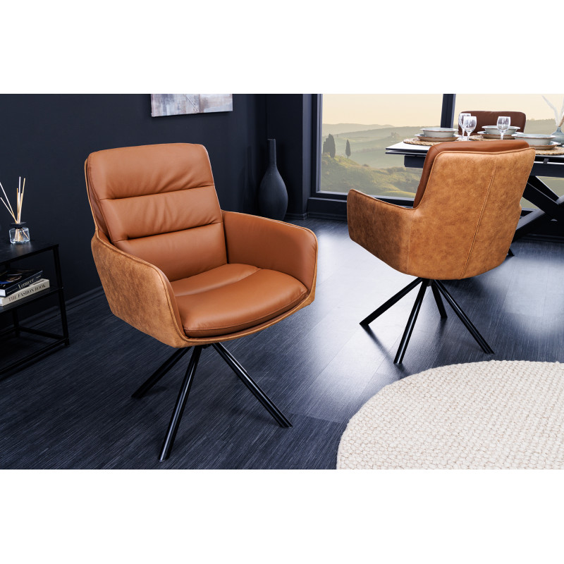 BIG GEORGE prémium bőr szék - barna