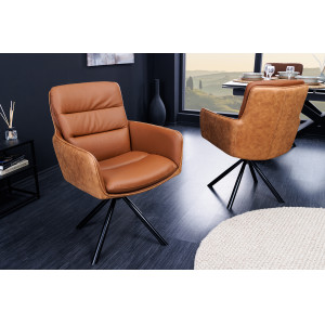 BIG GEORGE prémium bőr szék - barna INVICTA