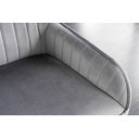 STICH modern bársony ülőpad - 160cm - szürke