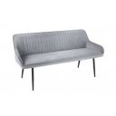STICH modern bársony ülőpad - 160cm - szürke