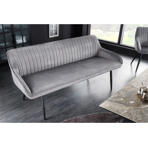 STICH modern bársony ülőpad - 160cm - szürke INVICTA