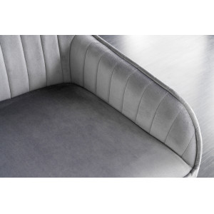STICH modern bársony ülőpad - 160cm - szürke