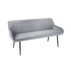 STICH modern bársony ülőpad - 160cm - szürke