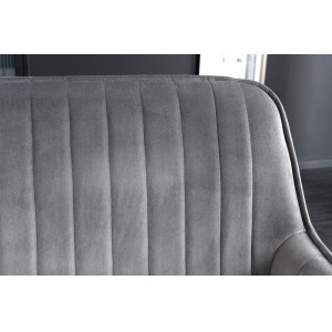 STICH modern bársony ülőpad - 160cm - szürke