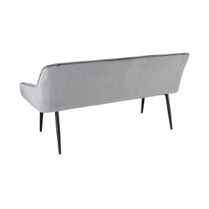STICH modern bársony ülőpad - 160cm - szürke