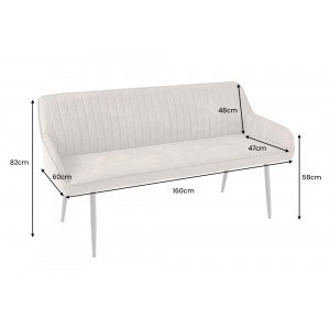 STICH modern ülőpad - 160cm - taupe