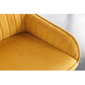 STICH modern bársony ülőpad - 160cm - okker