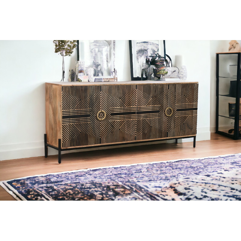 FARADAY modern mangófa komód - 180cm